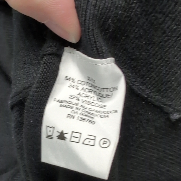 NWT X/1X Gray and Black Striped Poncho Top In Every Story by Penningtons - Picture 3 of 5